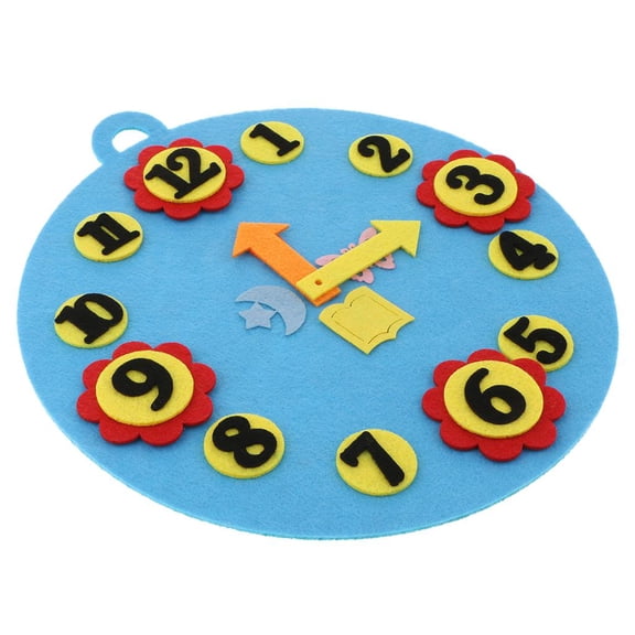 deevoka Montessori Teaching Aids Math Toys Mathematic Learning Material for Kids Toddler, Coordination Interactive Game ~Blue clock