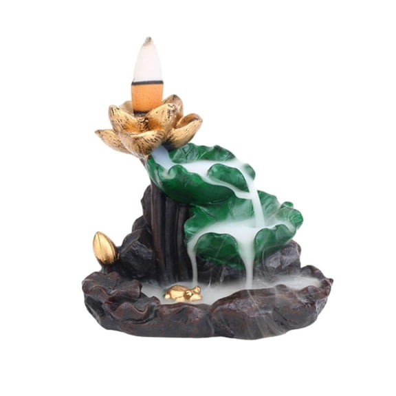 deevoka Mountain Waterfall Backflow Burner Tabletop Decoration Versatile 10cmx6cmx8.5cm