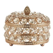 deevoka New Retro Crystal Treasure Chest Box Gem Jewelry Trinket Storage Case 12x10cm