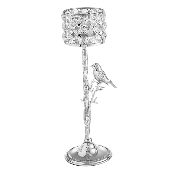 deevoka Nordic Tea Light Crystal Candle Holder Candlestick Wedding Table Centrepiece 31.5cm