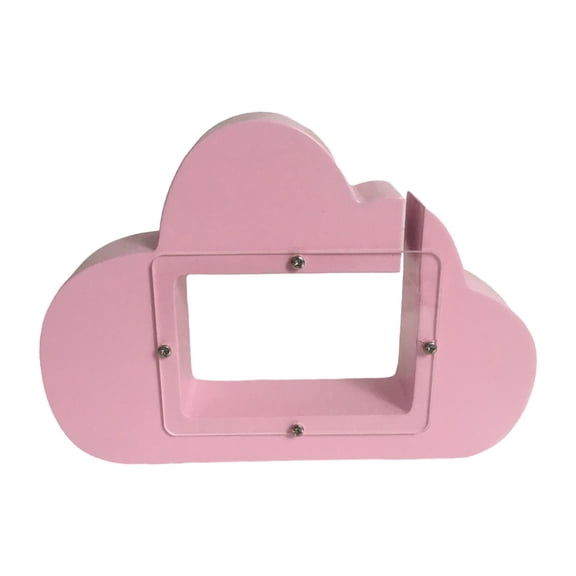 deevoka Piggy Bank Props Practical Creative Cartoon Money Saving Box Transparent Storage Pink