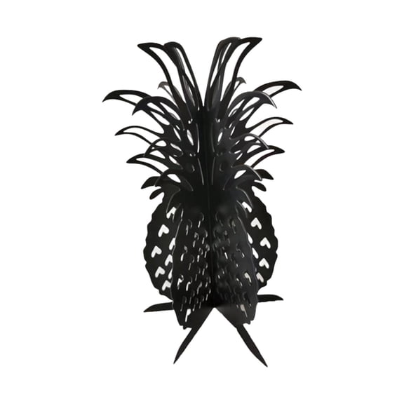 deevoka Pineapple Decorative Adornment Fake Art Sculpture for Bookshelf Table Office Black