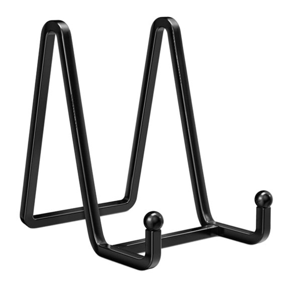 deevoka Plate Display Stand Iron Dish Stand Small Easel for Art Book Porcelain Plate Black 3 Inch