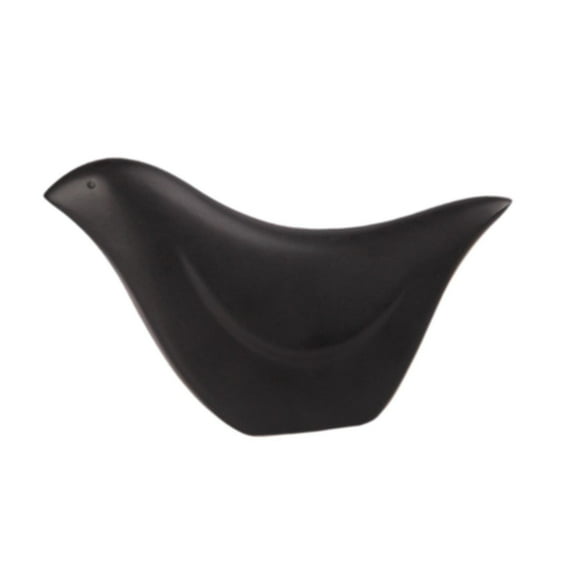 deevoka Porcelain Abstract Bird Sculpture Statue Stylish Collectible Tabletop Ornament Black 14x4.7x8.5cm