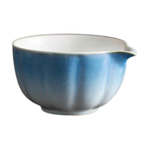 deevoka Porcelain Matcha Bowl 420ml Handmade for Friends Japanese Matcha Preparation blue and white