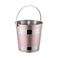 thumbnail image 1 of deevoka Portable Ice Bucket Ice Bucket Bucket Home Bar Accessories Stainless Steel pink, 1 of 9