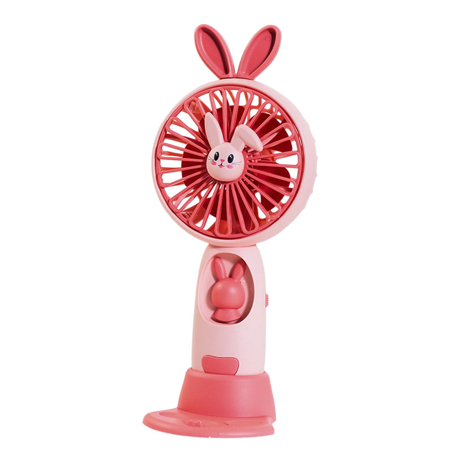 deevoka Portable rabbit-shaped fan with phone holder - lightweight and ...