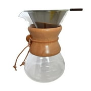 deevoka Pour Over Coffee Maker Coffee Dripper Brewer for Coffee Shop Outdoor Camping 600ml