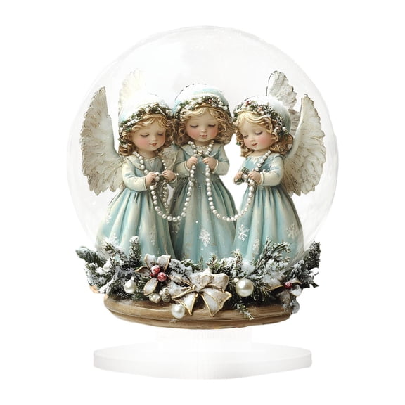 deevoka Praying Angels Ornament Convenient Acrylic Craft for Bookcase Corridor Table