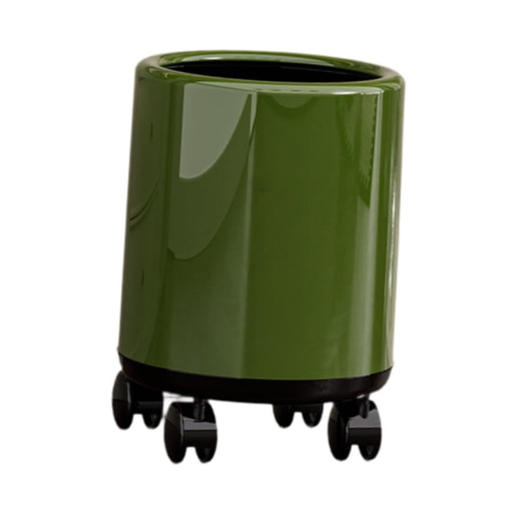 deevoka Premium Garbage Can with 360 degree Rotation Wheels Large Waste Bin for Office Living Green