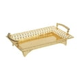 thumbnail image 1 of deevoka Rectangle Serving Tray Nordic Iron Art Tray for Household Vanity Dining Room Gold, 1 of 9