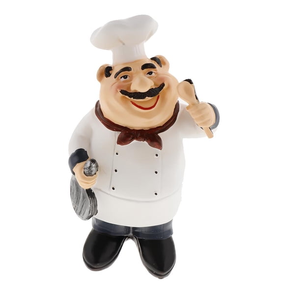 deevoka Resin Ornaments,Cook Statue,Chef Figurines for Kitchen -3 Size-3