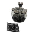 thumbnail image 1 of deevoka Revolving Spice Rack Dustproof Non Slip Glass Jar Bottles for Cabinet Pantry Single Layer, 1 of 9