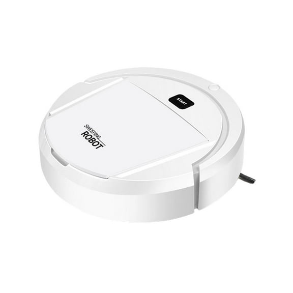 deevoka Robot Vacuum Cleaner Multifunctional Mini for Hair White
