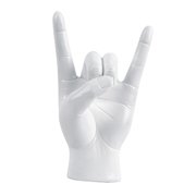 deevoka Rock Hand Gesture Statue Collection Decorative Modern Music Gesture Figurine for White Left
