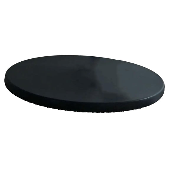 deevoka Round Table Cover Home Coffee Table Mat for Camping Dinner Catering Services Black L