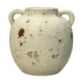thumbnail image 1 of deevoka Rustic Ceramic Vase Farmhouse Flower Vase Bud Vase Wabi Decorative Vase Retro Design, 1 of 9