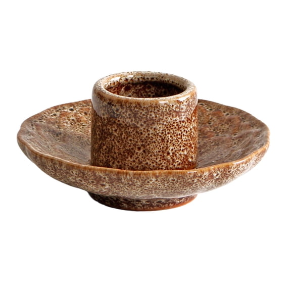 deevoka Sage Holder Ceramic Decorative Sage Bundle Burner for Desk Bedroom Yoga Room Brown