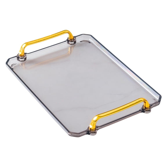 deevoka Serving Tray, Kitchen Organizer, Multi-function Decorative Platters Storager for gray