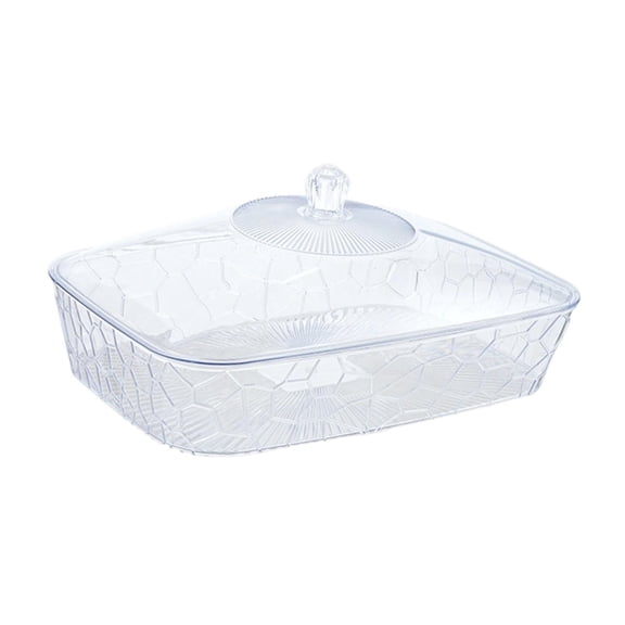 deevoka Serving Tray with Lid Fruit Tray Creative Home Decoration Food Storage Container L