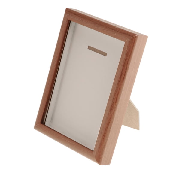 deevoka Shadow Box Frame Collectible Wood for Insignia Pins Gymnastics Walnut Color 7inch