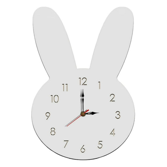 deevoka Silent Wall Clock Room Decorations Kids Wall Clock for Home Office Farmhouse white