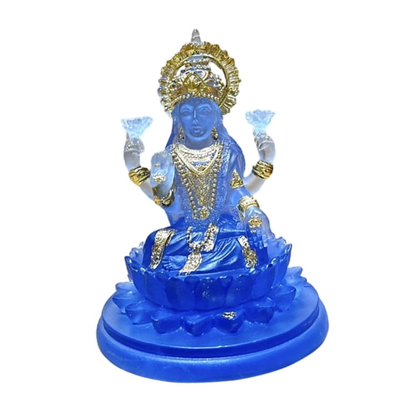 deevoka Sitting Buddha Statue Buddha Figure Home Decor Crafts Bathroom Gifting Handcraft Blue