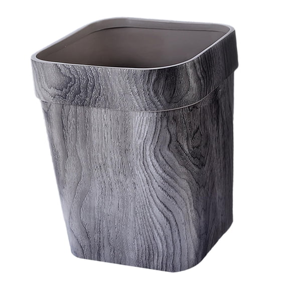 deevoka Small Bathroom Trash Can Open Mouth Garbage Container Basket Rubbish Bin Garbage Gray
