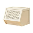 thumbnail image 1 of deevoka Small Countertop Cabinet Household Storage Solution for Office Supplies Dorm Cream 35cm, 1 of 9