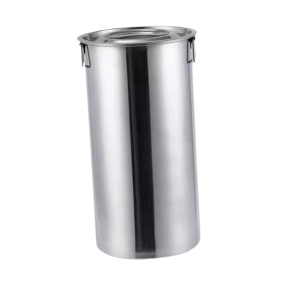 deevoka Stainless Steel Bucket with Lid Water Barrel for Entertaining Kitchen and Party 22x40cm15L