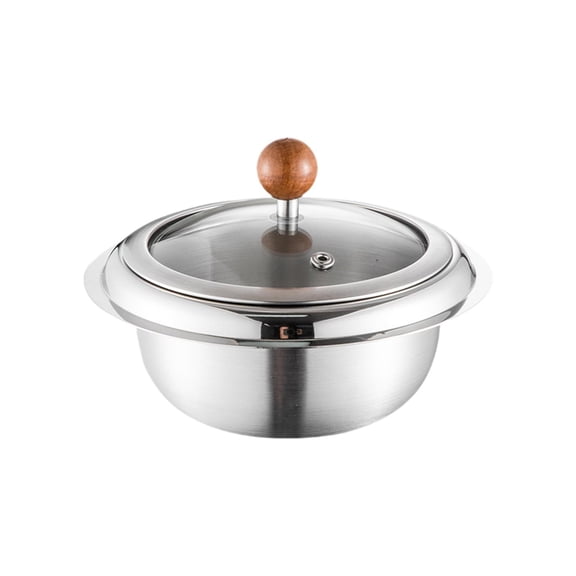 deevoka Stainless Steel Mixing Bowl 1L Portable Serving Bowl for Kitchen Home Baking with Lid