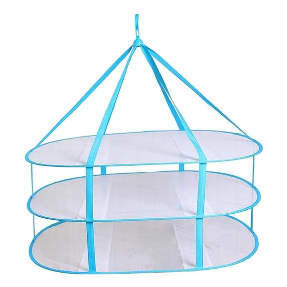 deevoka Sweater Rack, Hanging Dryer, Sweater Net, Hanging Laundry Rack with Fixed Band three layer