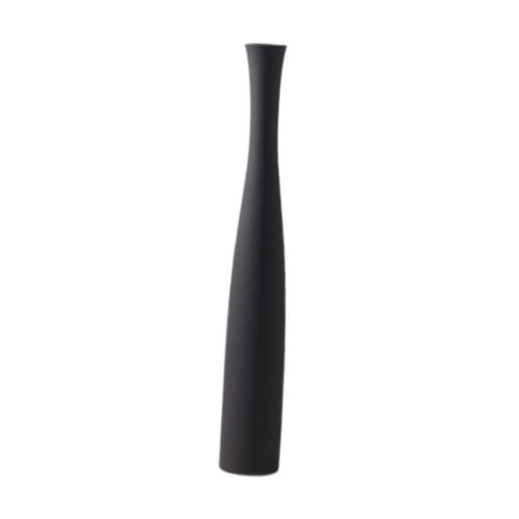 deevoka Tall Ceramic Flower Vase Floor Vase Minimalist Decoration Plant Pot Slender Vase Bud Vase for Home Christmas Desk Living Room Black 6x6x40.5cm