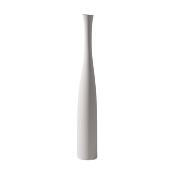 deevoka Tall Ceramic Flower Vase Floor Vase Minimalist Decoration Plant Pot Slender Vase Bud Vase for Home Christmas Desk Living Room White 6x6x40.5cm