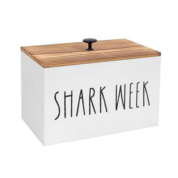 deevoka Tampon Holder for Bathroom Wood Storage Bin with Compartments Lady