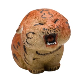 deevoka Tiger Figurine Home Decor Lovely Crafts Birthday Gift Compact Purple Clay Animal