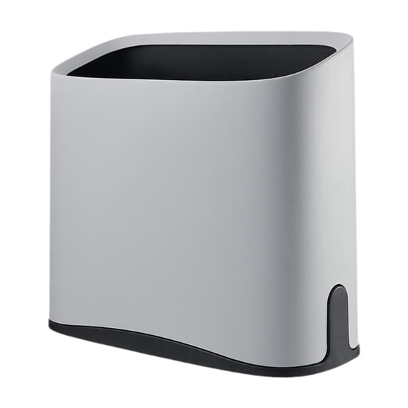 deevoka Trash Can Paper Bin Storage Bucket Rubbish Bin for Kitchen Under Desk Office Gray