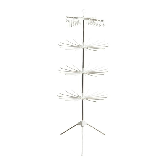 deevoka Tripod Clothes Drying Rack Clothes Airer Laundry Drying Rack Space Saving Floor 24 clips