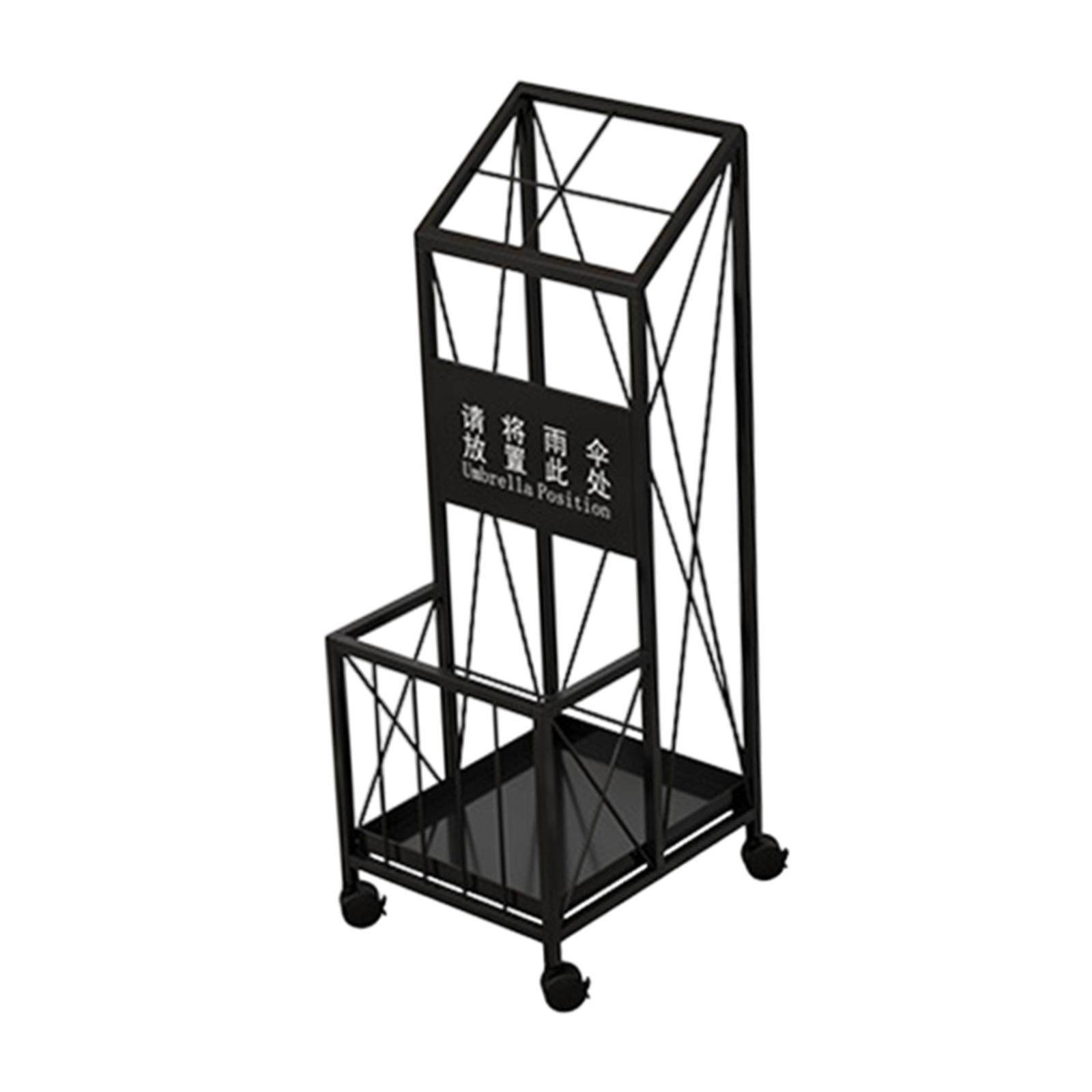 deevoka Umbrella Stand Multi Layer Sturdy Umbrella Holder for Home Supermarket Hotel Black