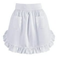 thumbnail image 1 of deevoka Waist Apron Lightweight Comfortable Half Apron for Flower Shop Baking Server White, 1 of 9