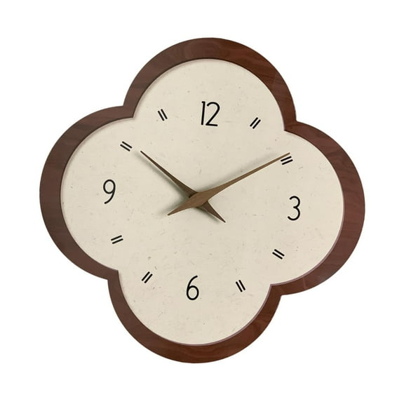 deevoka Wall Clock Creative Design Modern Wall Hanging Clock for Cafe Office Kitchen Flower Shape