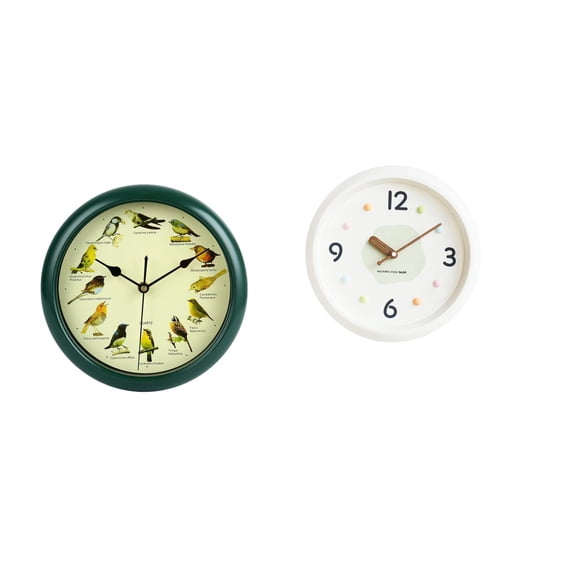 deevoka Wall Clock Singing Bird Musical Sound Decorative Clock with Battery Operated Function And Glass Face Suitable for Home Decoration Bedroom Office