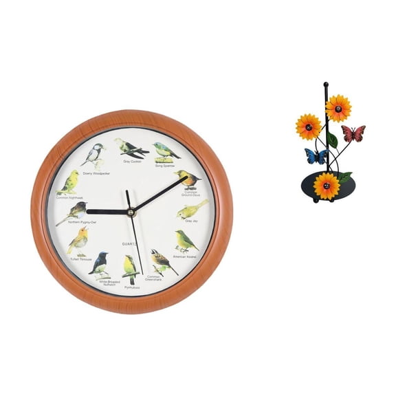 deevoka Wall Clock Singing Bird Wall Clock Bird Clocks Decorative Clock Bird Clocks with Sound Made From Pp And Iron Suitable for Living Room Bedroom Kitchen