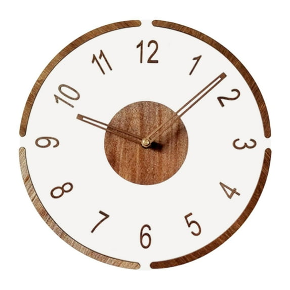 deevoka Wall Hanging Clock Diameter 30cm Decorative for Bathroom Living Room Kitchen 12 Numbers