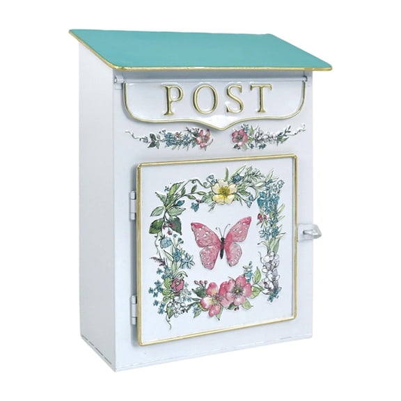 deevoka Wall Mount Letter Mailbox Nostalgic Charm Mail Box for Porch Fence Farmhouse