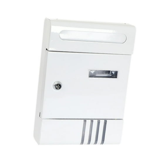 deevoka Wall Mount Mailboxes for Outside Lockable Letter Box for Outdoor Door Office White