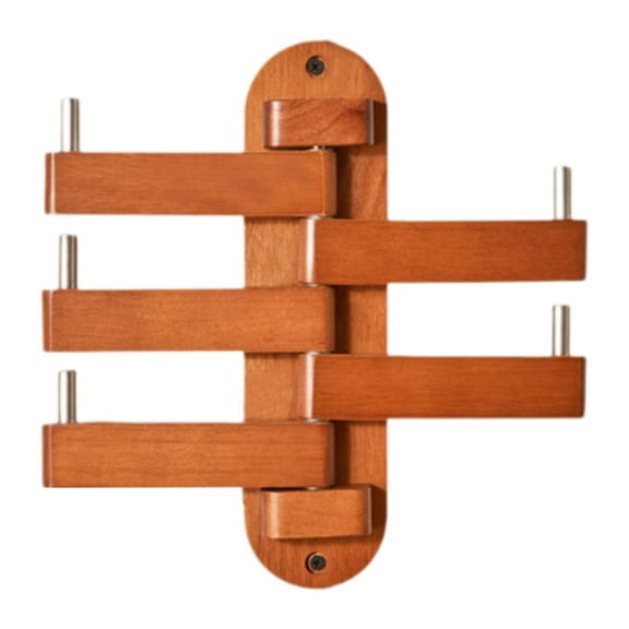 deevoka Wall Mounted Coat Hooks Minimalist Wood Wall Hooks for Scarves Bag Apartment Cherry wood
