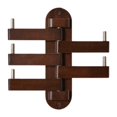 thumbnail image 1 of deevoka Wall Mounted Coat Hooks Minimalist Wood Wall Hooks for Scarves Bag Apartment Walnut, 1 of 9