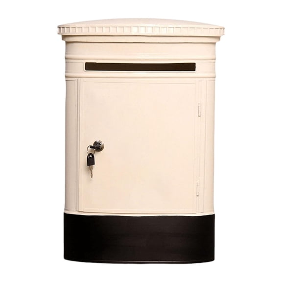 deevoka Wall Mounted Mailbox Charity Collection Donation Box for Bar Tip Jar Ballots White