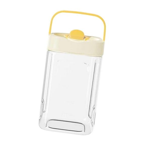 deevoka Water Pitcher Beverage with Handle Drink Dispenser for Ice Tea Party Kitchen Yellow 2.5L